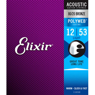 Elixir Elixir 11050 80/20 Bronze Acoustic Strings Polyweb 12-53