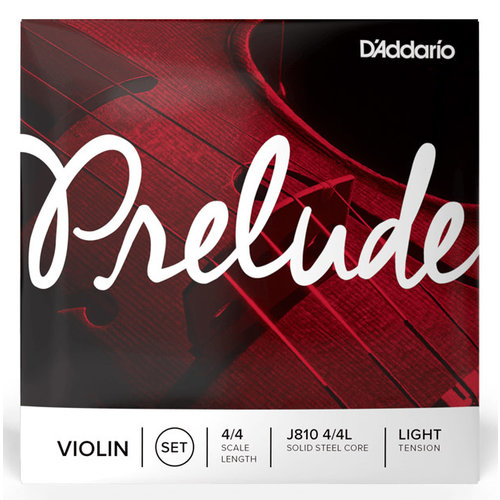 D'Addario D'addario J810 4/4L Prelude 4/4 Violin Strings Light Tension