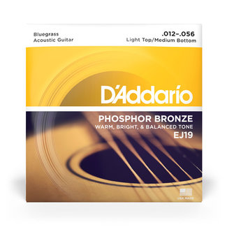 D'Addario D’Addario EJ19 Phosphor Bronze Acoustic Strings Light/Medium 12 - 56