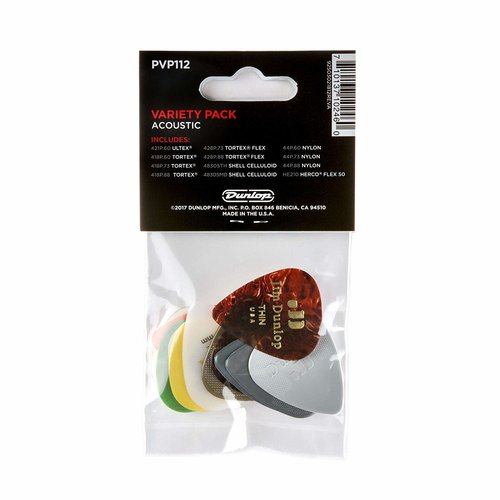 Jim Dunlop Dunlop Variety Pack Acoustic Guitar Picks (12-Pack)