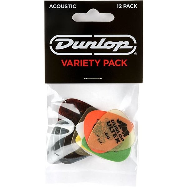 Jim Dunlop Dunlop PVP112 Variety Pack Acoustic Guitar Picks (12-Pack)