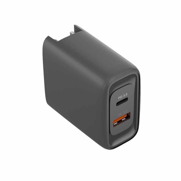 Blu Element Wall Charger Dual USB-C 45W and USB-A Power Delivery Black