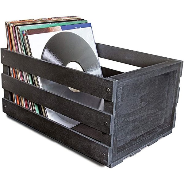 Ultralink Ultralink Wooden Record Storage Crate