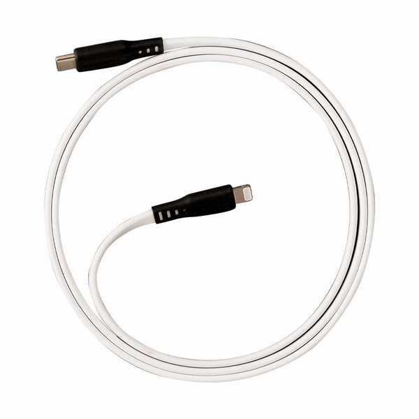Ventev Ventev ChargeSync Flat USB-C to Lightning Cable 6ft White