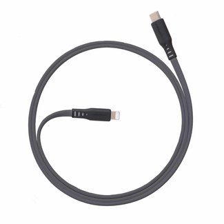 Ventev Ventev Charge/Sync Flat USB-C to Lightning Cable 3ft Gray