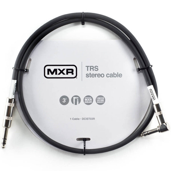 MXR MXR TRS Stereo Cable Right Angle to Straight 3'