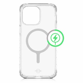 ITSKINS Supreme_R Clear 15ft DropSafe Case Transparent White MagSafe Compatible for iPhone 14 Pro Max
