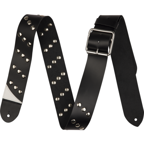 Jackson Jackson® Diagonal Stud Leather Strap Black 2.5"