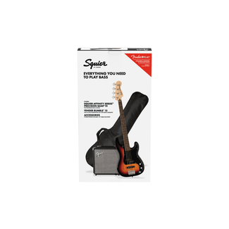 Fender Fender  Affinity Series™ Precision Bass® PJ Pack 3-Color Sunburst w/ Gig Bag & Rumble 15 amp