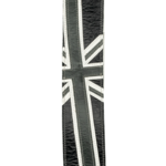 D'Addario D'addario 25PRL04 Premium Leather Guitar Straps Union Jack Black and White