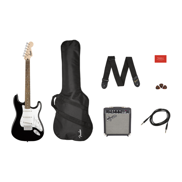Fender Fender Squier Strat Pack w/Frontman 10G Amp, Gigbag & Accessories Black