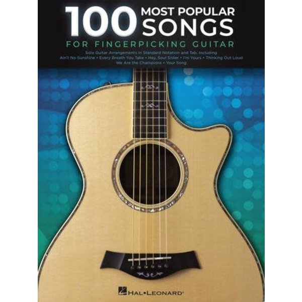 Hal Leonard 100 Most Popular Songs for Fingerpicking Guitar Solo Guitar Arrangements in Standard Notation and Tab