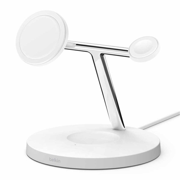 Belkin Belkin BoostCharge Pro 15W MagSafe Wireless Charger 3-in-1 White