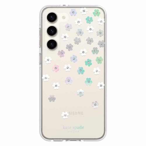 Kate Spade Kate Spade Defensive Hardshell Case Scattered Flowers/Iridescent for Samsung Galaxy S23+