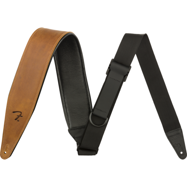 Fender Fender  Right Height™ Leather Strap Cognac 2.5"