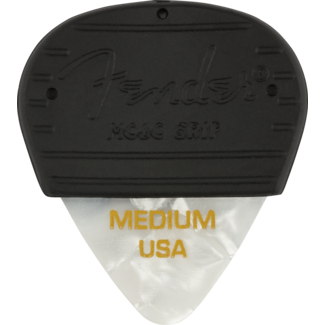 Fender Fender Mojo Grip Picks Celluloid Medium White Moto 3 Pack