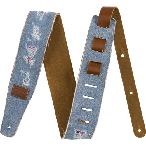 Fender Fender® x Wrangler® Ripped Denim Strap Indigo