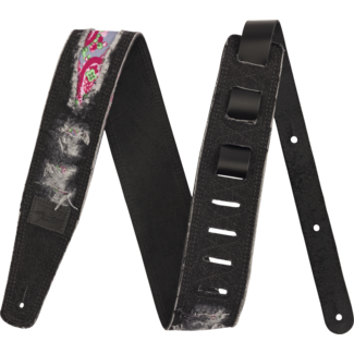 Fender Fender® x Wrangler® Ripped Denim Strap Black