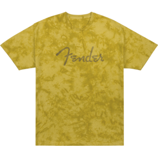 Fender CL* Fender® Spaghetti Logo Tie-Dye T-Shirt Mustard Large