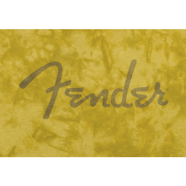 Fender CL* Fender® Spaghetti Logo Tie-Dye T-Shirt Mustard Large