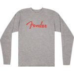 Fender Fender® Spaghetti Logo Long Sleeve Heather Grey  Medium