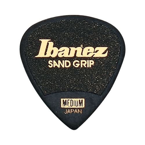 Ibanez Ibanez PPA16MSGBK Grip Wizard Sand Grip Medium Guitar Picks Black (6-pack)