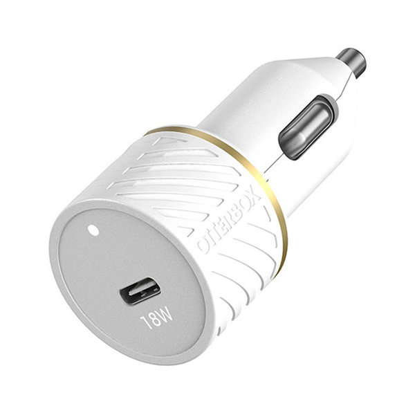 Otterbox *CLEARANCE* Otterbox Power Delivery 18W Car Charger USB-C with Lightning Cable White 4'