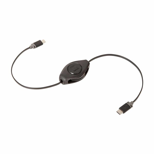 Helix Helix Charge/Sync Retractable Premier USB-C Cable Black