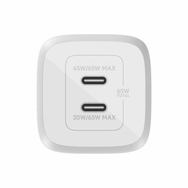 Belkin Belkin BoostCharge Pro Wall Charger Dual USB-C GaN with PPS 65W White