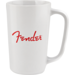 Fender Fender® Red Spaghetti Logo 14oz Stoneware Ceramic Cup White