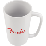 Fender Fender® Red Spaghetti Logo 14oz Stoneware Ceramic Cup White