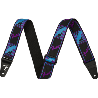 Fender Fender Neon Monogrammed Strap Blue and Purple 2"