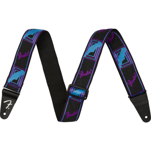 Fender Fender Neon Monogrammed Strap Blue and Purple 2"