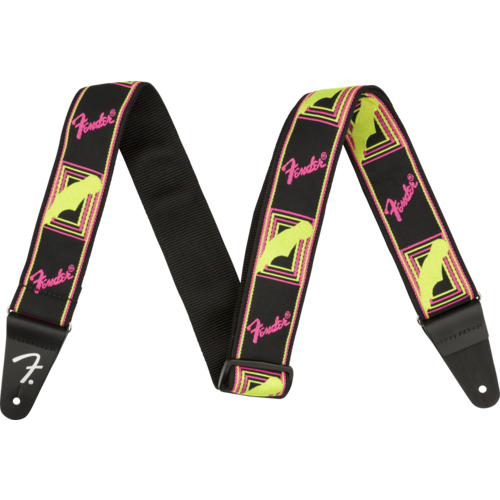 Fender Fender Neon Monogrammed Strap Pink and Yellow 2"