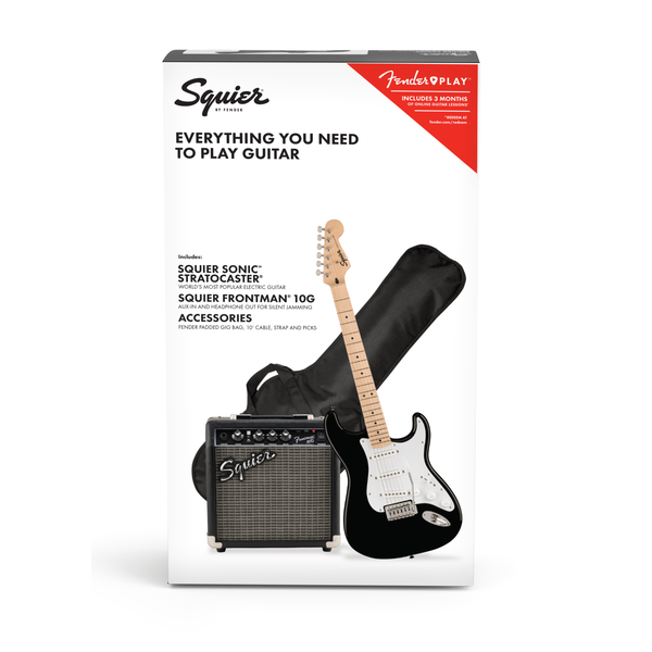 Fender Fender Squier Sonic™ Stratocaster® Pack Black w/ Gig Bag & Amp
