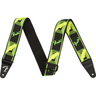 Fender Fender Neon Monogrammed Strap Green and Yellow 2"