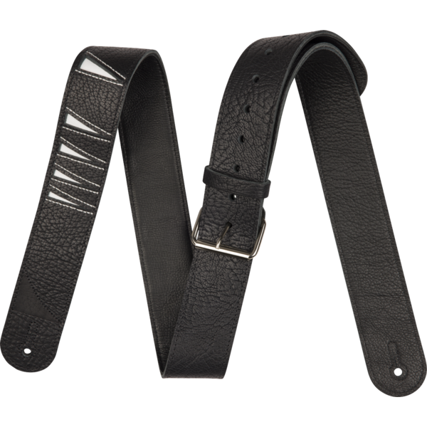 Jackson Jackson® Shark Fin Leather Strap Black and White 2"