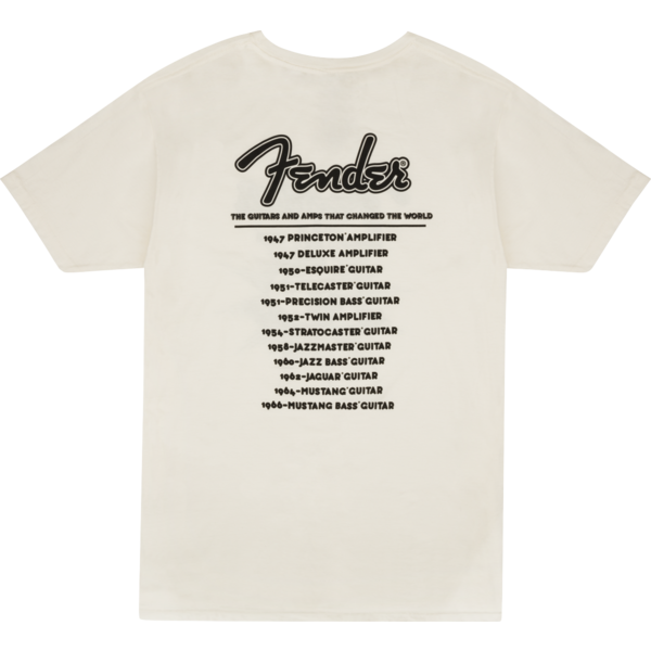 Fender Fender® World Tour T-Shirt Vintage White Medium