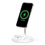 Belkin Belkin BOOSTCHARGE PRO 2-in-1 Wireless Charger Stand with MagSafe 15W White