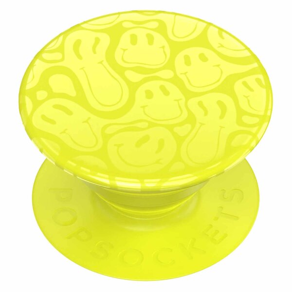 Popsockets PopSockets PopGrip Neon Jolt Yellow Smiley Melt