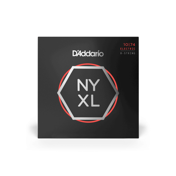 D'Addario D'Addario NYXL1074 Nickel Wound 8 String Electric Guitar Strings  Light Top / Heavy Bottom 10-74