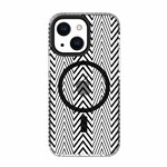 Blu Element Chromatic Print MagSafe Case Blk warped Lines for iPhone 15/14/13