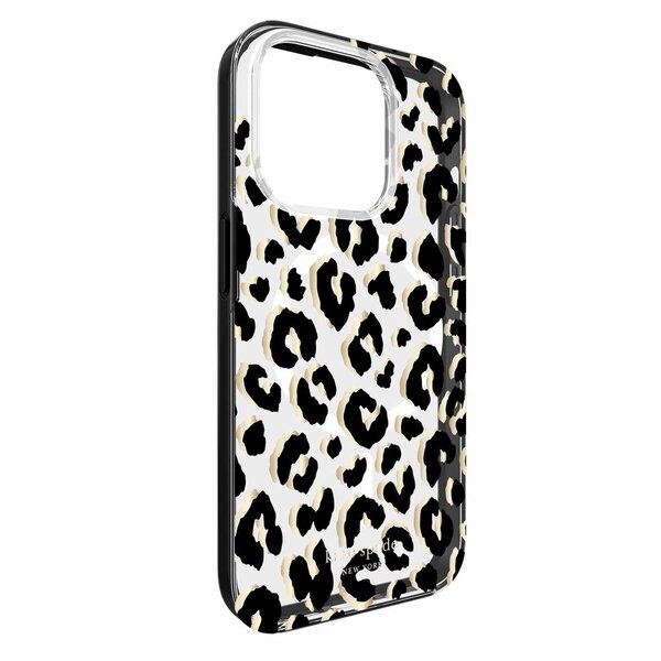 Kate Spade Kate Spade Protective Case for MagSafe City Leopard Black for iPhone 15 Pro