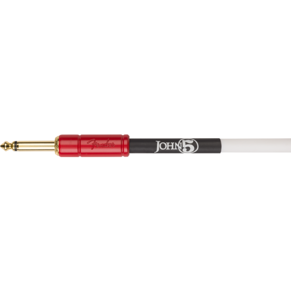 Fender Fender John 5 Instrument Cable White and Red 10'