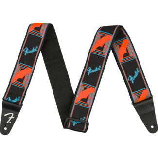 Fender Fender Neon Monogrammed Strap Blue and Orange 2"