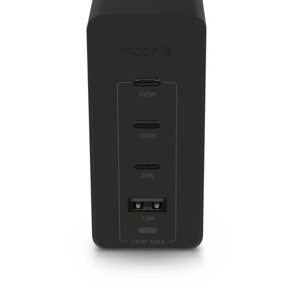 Mophie Mophie 120W 4-port USB-C/USB-A Speedport GaN Wall Charger Black