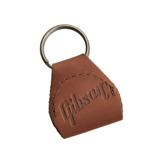 Gibson Leather Pickholder Keychain Brown
