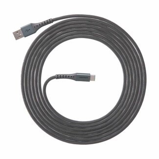 Ventev Ventev ChargeSync Alloy USB-C Cable 10ft Steel