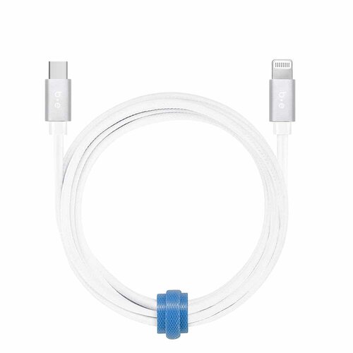 Blu Element Blu Element Braided Charge/Sync USB-C to Lightning Cable 6ft White