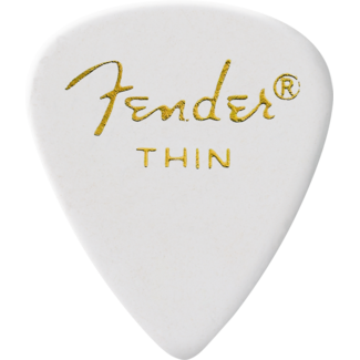 Fender Fender Classic Celluloid White 351 Shape Thin 12 Pack